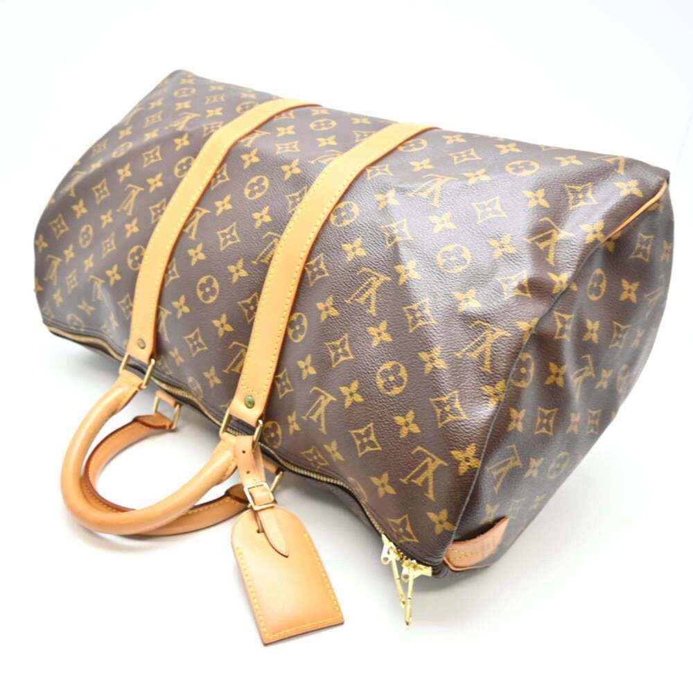 LOUIS VUITTON Brown Monogram Keepall 55 Boston Bag - Picture 4 of 10